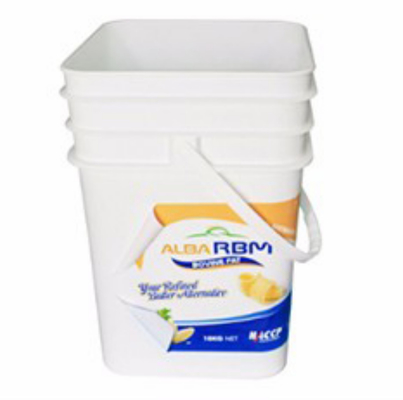 Stick Label 20 Liter Farbeimer Weiße Farbe Quadratischer Kunststoffeimer