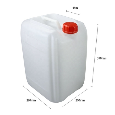 Kaliber 47mm weißer quadratischer HDPE Plastikwasser-Behälter 20 Liter 450g