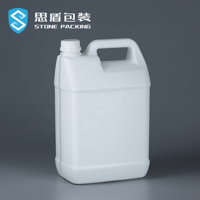 saures Alkali der Quadrat 220G HDPE Flaschen-leeren Behälter-5l beständig