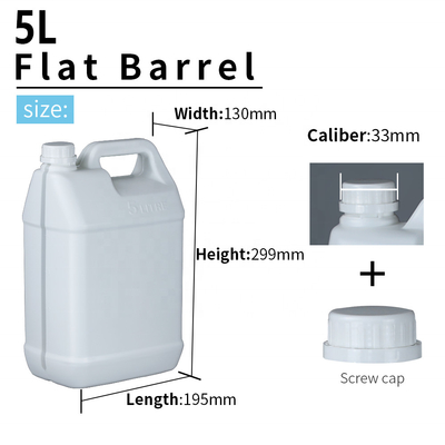 saures Alkali der Quadrat 220G HDPE Flaschen-leeren Behälter-5l beständig