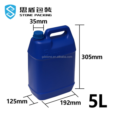 Tägliches chemisches 35mm HDPE Plastikflasche 5 Liter-Plastiktrommel 192*125*305mm