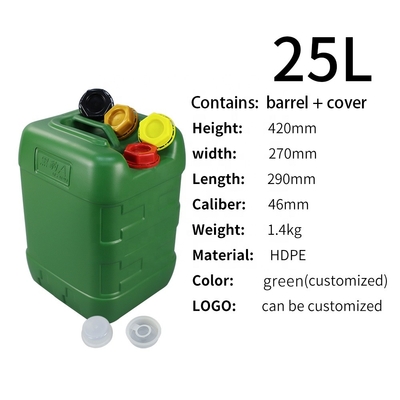 Plastik-HDPE 25L/Kg Quadrat 5 Gallonen-Eimer 290*270*420mm