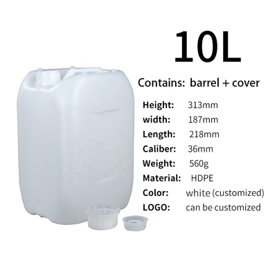 Dauerhafte HDPE 10L chemische beständige Plastikbehälter mit Deckel 0.56kg
