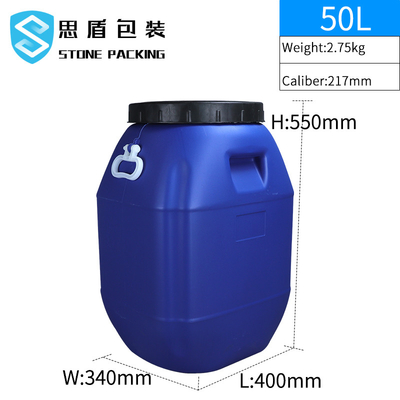 80*47mm chemische Plastikbehälter Plastiktrommel-50L offen mit Griff