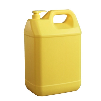 Gelbe reinigende Plastik1 Gallonen-chemische Behälter mit Pumpe 210g