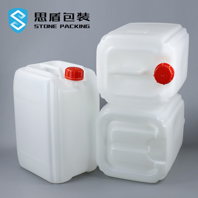 Weißes lichtdurchlässiges 41mm HDPE Jerry Can des Chemikalienlager-20 Liter
