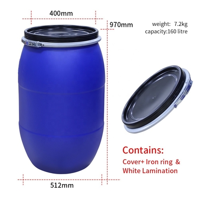 HDPE 55 Gallonen-blauer Fass-Plastikchemische Behälter ISO9001