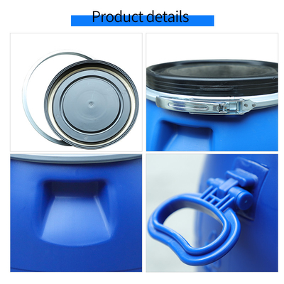 Rundes Plastik-HDPE 100% blaues chemisches Fass 120l offen