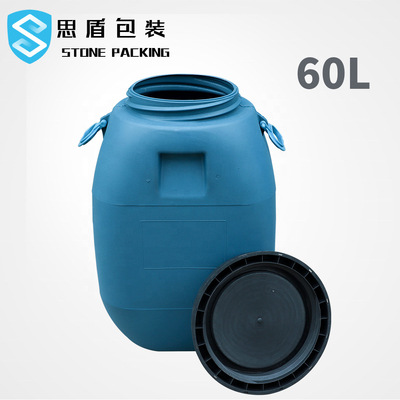 HDPE 60L Plastikbehälter-Trommel DES HDPE-100% blaue mit Deckel