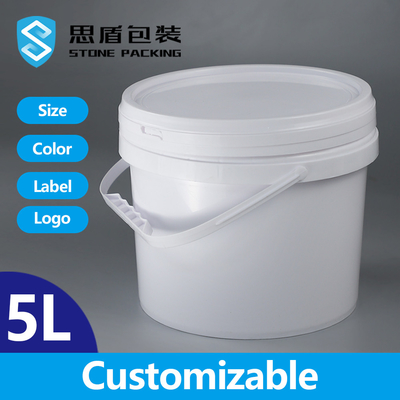 CMYK-Weiß 5 Gallone der 20 Liter-Farbeimer mit Deckel-Ebene lackierte