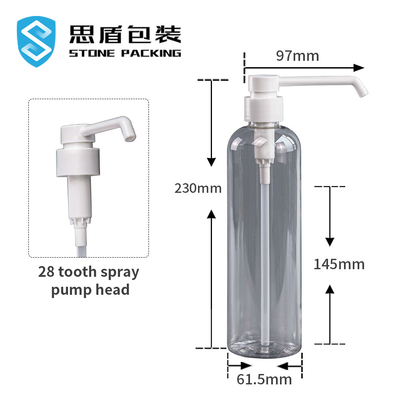 Wasser-Nebel-leere PlastikSprühflaschen des Alkohol-25mm 210*61.5mm