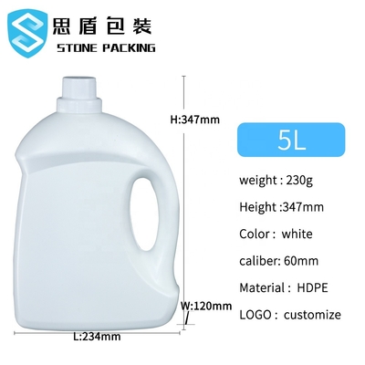 60mm Überwurfmutter HDPE leere Waschmittel-Flaschen 2kg 5kg
