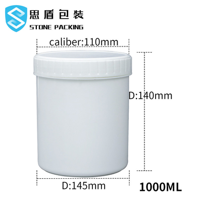 Weißes schwarzes 12*140mm Plastikglas 1L mit Schrauben-Deckel Soem-ODM