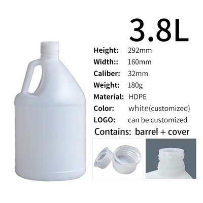 Lichtdurchlässige HDPE 3.8L Runde 1 Gallonen-chemische Behälter mit Griff